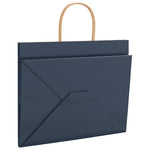 HKH Sacos de Papel 250 Unidades com Alças - Azul - 32x22x24 cm