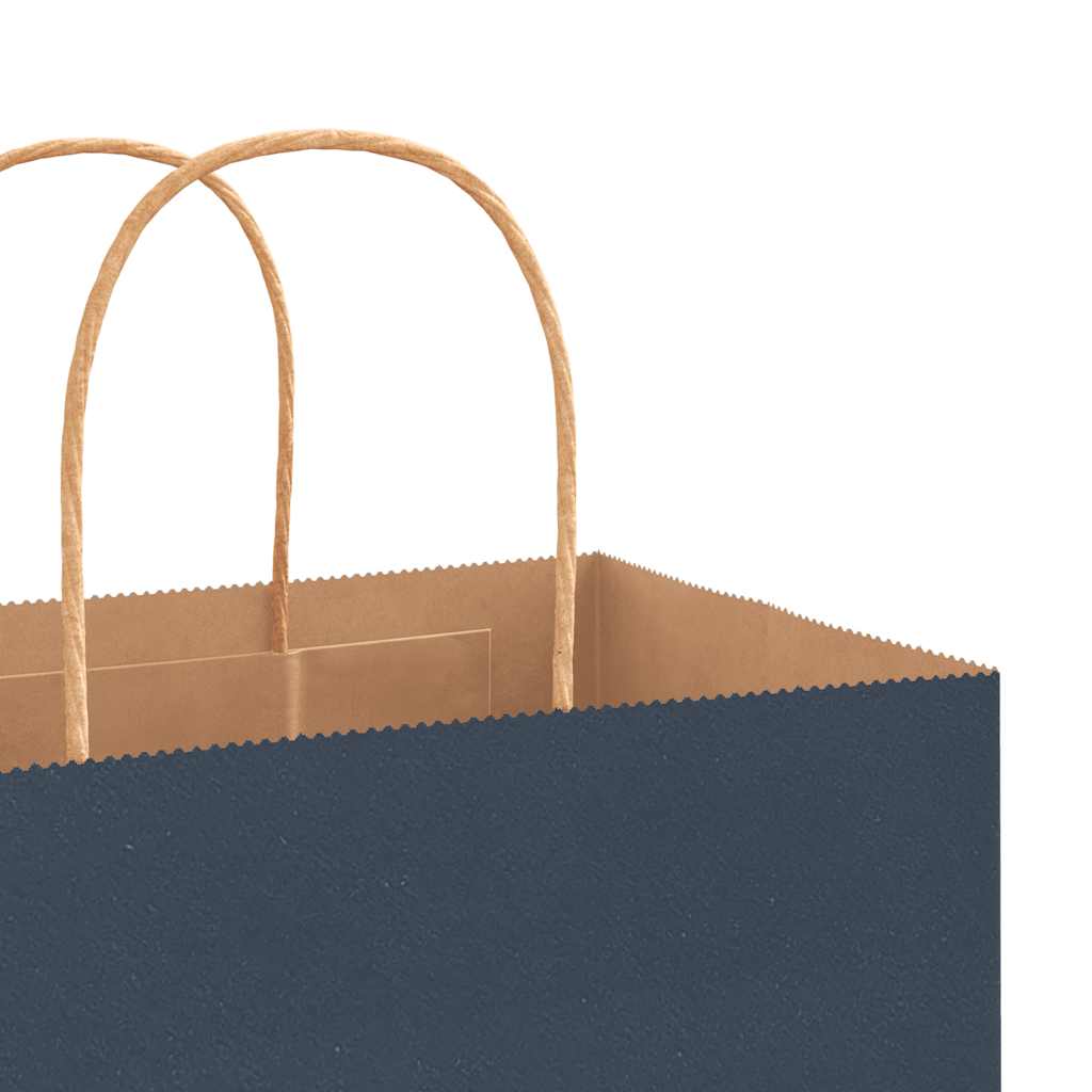 HKH Sacos de Papel 250 Unidades com Alças - Azul - 32x22x24 cm