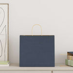 HKH Bolsas de Papel 250 Unidades con Asas - Azul - 32x22x28 cm