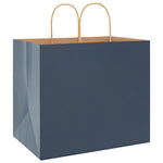 HKH Bolsas de Papel 250 Unidades con Asas - Azul - 32x22x28 cm