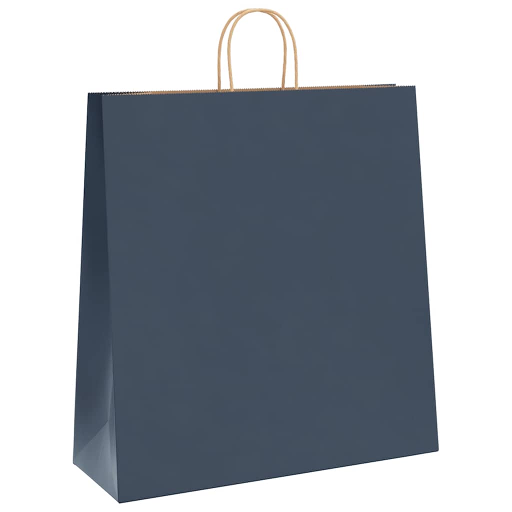 HKH Bolsas de Papel 250 Unidades con Asas - Azul - 45x17x48 cm