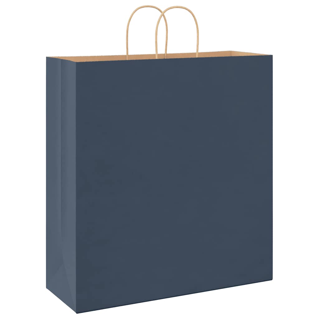 HKH Bolsas de Papel 250 Unidades con Asas - Azul - 45x17x48 cm