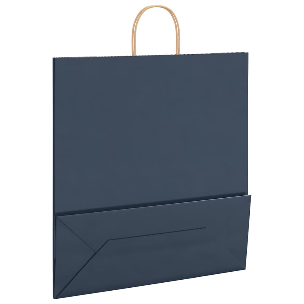 HKH Bolsas de Papel 250 Unidades con Asas - Azul - 45x17x48 cm