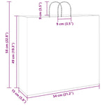 HKH Bolsas de Papel 250 Unidades con Asas - Azul - 54x15x49 cm