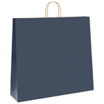 HKH Bolsas de Papel 250 Unidades con Asas - Azul - 54x15x49 cm