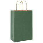 HKH Sacos de Papel 250 Unidades com Alças - Verde - 21x11x31 cm
