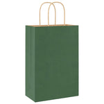 HKH Sacos de Papel 250 Unidades com Alças - Verde - 21x11x31 cm