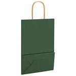 HKH Sacos de Papel 250 Unidades com Alças - Verde - 21x11x31 cm