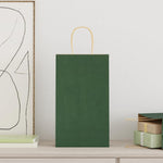 HKH Bolsas de Papel 250 Unidades con Asas - Verde - 21x11x36 cm
