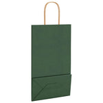 HKH Bolsas de Papel 250 Unidades con Asas - Verde - 21x11x36 cm