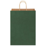 HKH Bolsas de papel 250 unidades con asas - Verde - 32x17x44 cm