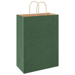 HKH Bolsas de papel 250 unidades con asas - Verde - 32x17x44 cm