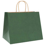 HKH Sacos de Papel 250 Unidades com Alças - Verde - 32x22x24 cm