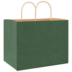 HKH Sacos de Papel 250 Unidades com Alças - Verde - 32x22x24 cm