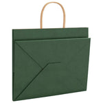 HKH Sacos de Papel 250 Unidades com Alças - Verde - 32x22x24 cm