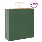 HKH Bolsas de Papel 250 Unidades con Asas - Verde - 45x17x48 cm