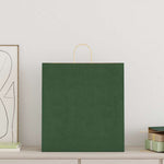 HKH Bolsas de Papel 250 Unidades con Asas - Verde - 45x17x48 cm