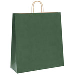 HKH Bolsas de Papel 250 Unidades con Asas - Verde - 45x17x48 cm