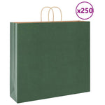 HKH Sacos de Papel 250 Unidades com Alças - Verde - 54x15x49 cm