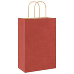 HKH Bolsas de Papel 250 Unidades con Asas - Rojo - 21x11x31 cm