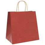 HKH Sacos de Papel 250 Unidades com Alças - Vermelho - 26x17x25 cm