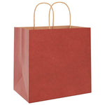 HKH Sacos de Papel 250 Unidades com Alças - Vermelho - 26x17x25 cm
