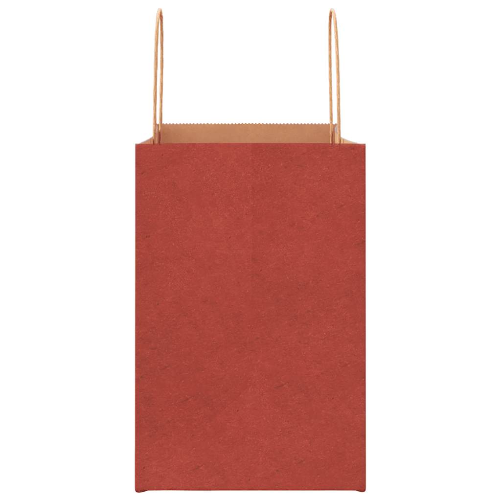 HKH Sacos de Papel 250 Unidades com Alças - Vermelho - 26x17x25 cm