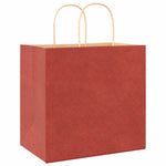 HKH Sacos de Papel 250 Unidades com Alças - Vermelho - 26x17x25 cm