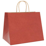 HKH Sacos de Papel 250 Unidades com Alças - Vermelho - 32x22x24 cm