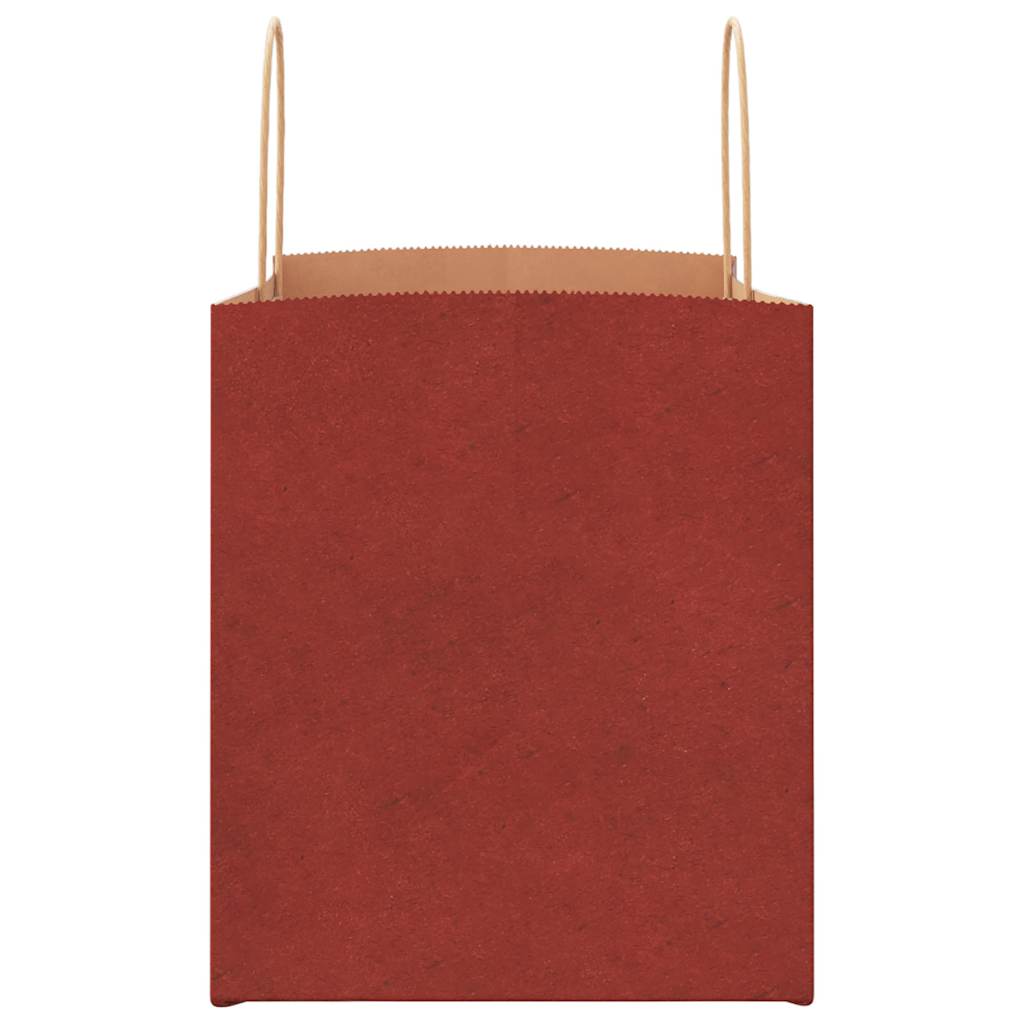 HKH Sacos de Papel 250 Unidades com Alças - Vermelho - 32x22x24 cm
