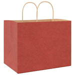 HKH Sacos de Papel 250 Unidades com Alças - Vermelho - 32x22x24 cm