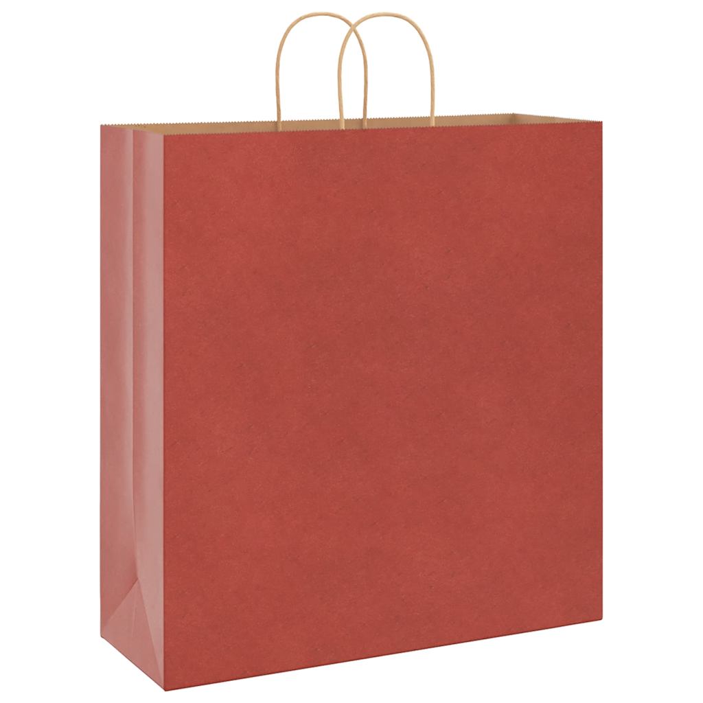 HKH Sacos de Papel 250 Unidades com Alças - Vermelho - 45x17x48 cm