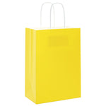 HKH Sacos de Papel 50 Unidades com Alças - Amarelo - 15x8x21 cm