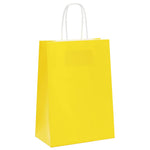 HKH Sacos de Papel 50 Unidades com Alças - Amarelo - 15x8x21 cm