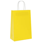 HKH Sacos de Papel 50 Unidades com Alças - Amarelo - 21x11x31 cm