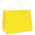 HKH Bolsas de Papel 50 Unidades con Asas - Amarillo - 32x17x25 cm