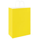 HKH Sacos de Papel 50 Unidades com Alças - Amarelo - 32x17x44 cm