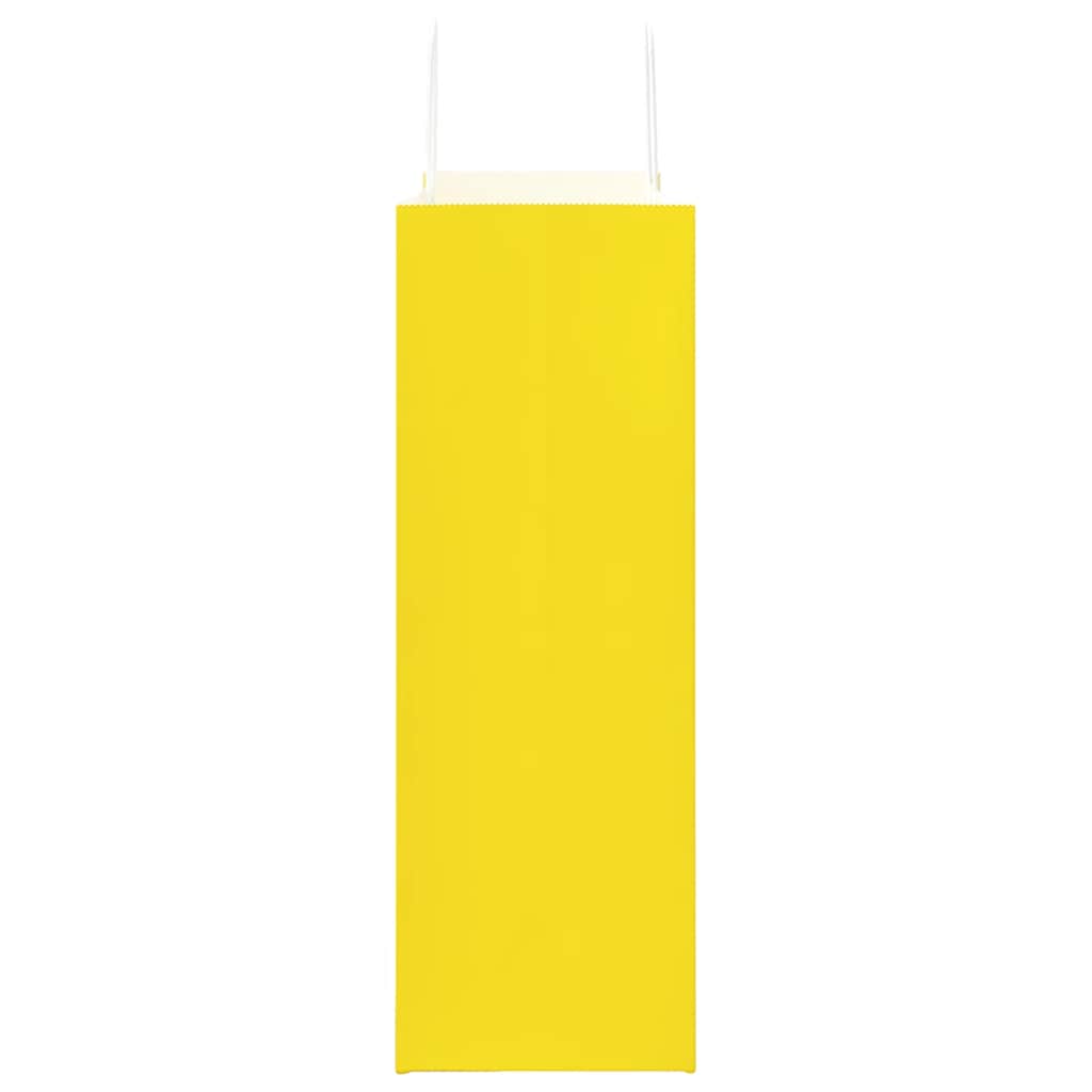 HKH Bolsas de Papel 50 Unidades con Asas - Amarillo - 45x17x48 cm