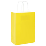 HKH Sacos de Papel 250 Unidades com Alças - Amarelo - 15x8x21 cm