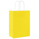 HKH Sacos de Papel 250 Unidades com Alças - Amarelo - 15x8x21 cm