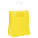 HKH Bolsas de Papel 250 Unidades con Asas - Amarillo - 18x8x22 cm