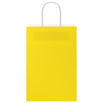 HKH Sacos de Papel 250 Unidades com Alças - Amarelo - 21x11x31 cm
