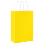 HKH Sacos de Papel 250 Unidades com Alças - Amarelo - 21x11x31 cm