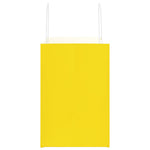 HKH Bolsas de Papel 250 Unidades con Asas - Amarillo - 21x11x36 cm