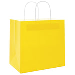 HKH Bolsas de Papel 250 Unidades con Asas - Amarillo - 21x11x36 cm