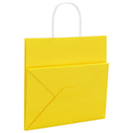 HKH Bolsas de Papel 250 Unidades con Asas - Amarillo - 21x11x36 cm