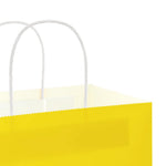 HKH Bolsas de Papel 250 unidades con asas - Amarillo - 26x12x35 cm