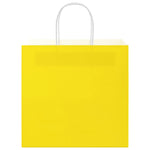 HKH Bolsas de Papel 250 Unidades con Asas - Amarillo - 26x17x25 cm