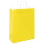HKH Sacos de Papel 250 Unidades com Alças - Amarelo - 32x12x42 cm