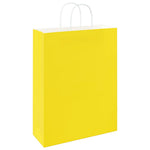 HKH Sacos de Papel 250 Unidades com Alças - Amarelo - 32x12x42 cm